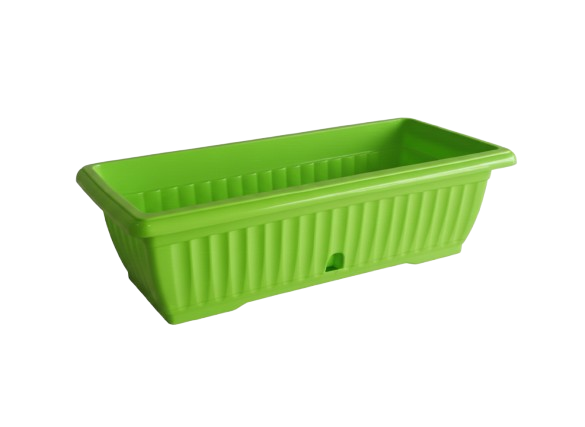 قوارة بلاستيكية لون اخضر مستطيلة