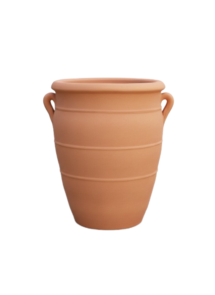 قوارة فخارية بتصميم محزز أنيق حجم كبير 