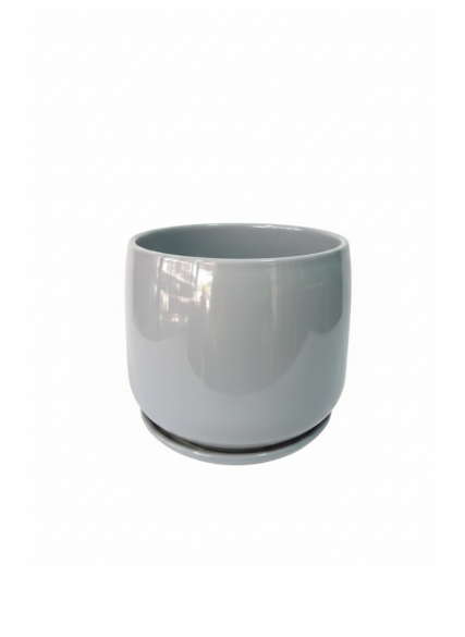 قوارة سيراميك لون رمادي فاتح حجم وسط