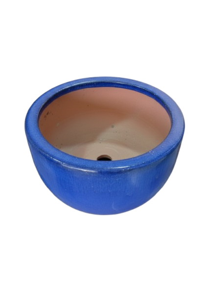 قوارة سيراميك لون ازرق ملوكي حجم كبير