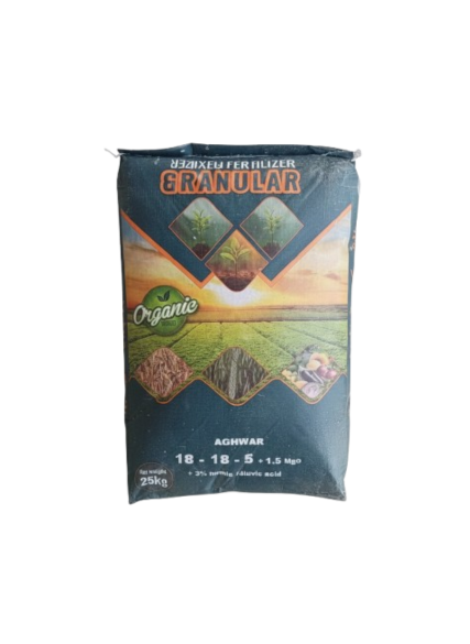 سماد الأغوار الحبيبي العضوي المركب 18-18-5 + 1.5 -Mgo