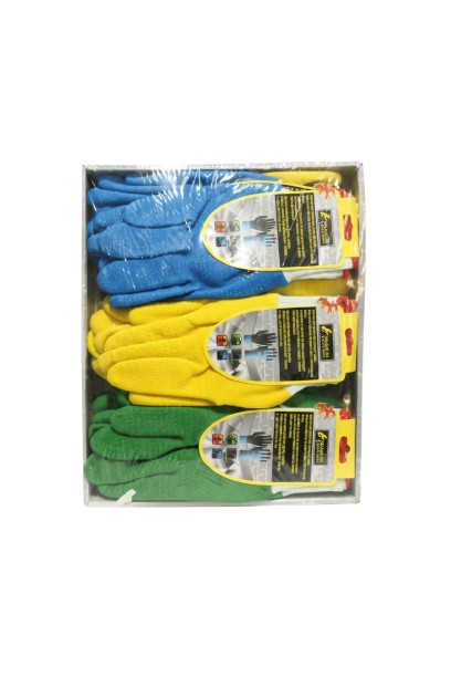 قفازات حديقة عمل متعددة الألوان