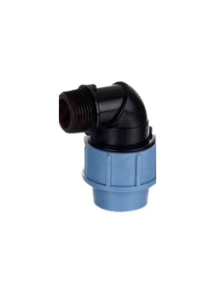 وصلة HDPE زاوية ذكرية – كوع ضغط