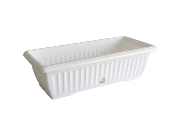 قوارة بلاستيكية لون ابيض مستطيلة